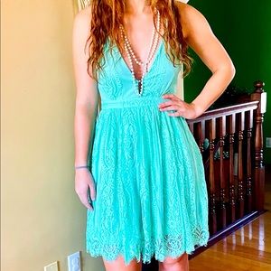 Southern Fried Chics mint lace dress